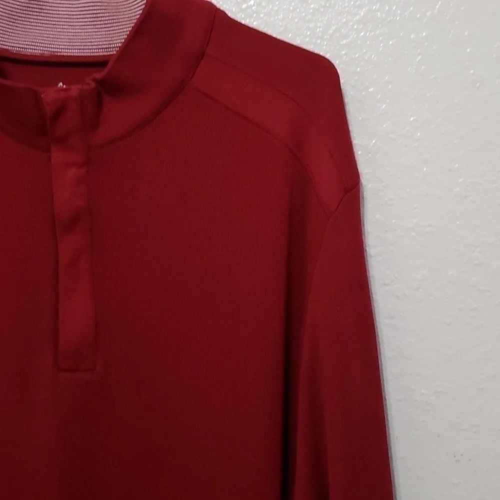 GREG NORMAN COTTON DARK RED QUARTER ZIP SIZE XL